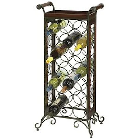 21 Bottle Wine Butler with Tray Top